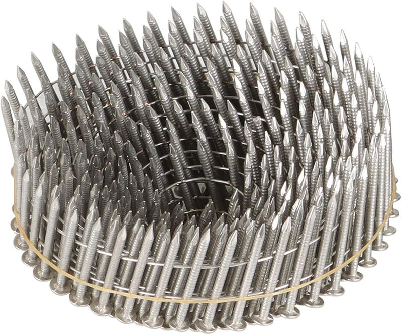 marddpair 15 Degree Stainless Steel Siding Nails 1-1/4-Inch x .090-Inch Collated Wire Coil Siding Nails 304 Stainless Steel 3600 Count - Image 5